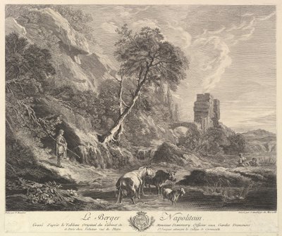 ナポリタン・シェパード、1758年。 作： Jean Daullé