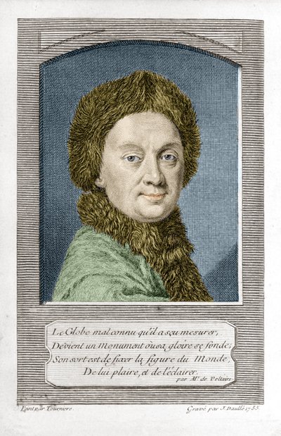 天文学者ピエール・ルイ・モロー・ド・モーペルチュワ（1698～1759）、1755年にJ・ドーレが彫ったもの 作： Jean Daullé