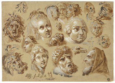 頭のスケッチ 作： Jean Démosthène Dugourc