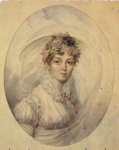 ジナイダ王女の肖像アレクサンドロフナヴォルコンスカヤ1792-1862 作： Jean Désiré Muneret