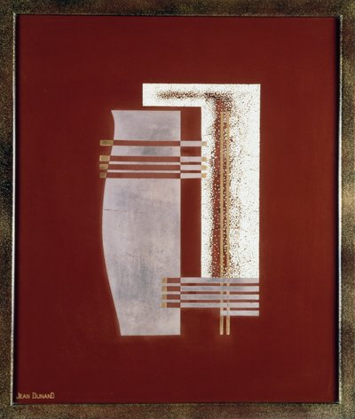 トーテム 20日（銀と金のラッカー仕上げパネル 作： Jean Dunand