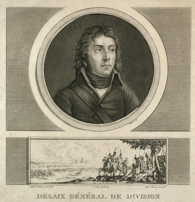 ルイ・シャルル・アントワーヌ・ドゥセ将軍の肖像（1800年頃～1815年頃 0,38 x 0,24) 作： Jean Duplessi Bertaux