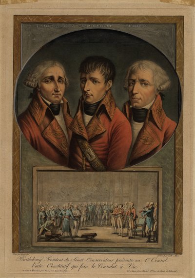 3人のフランス領事：Jean-JacquesRégisdeCambacérès、NapoléonBonaparte、Charles-François 作： Jean Duplessis Bertaux