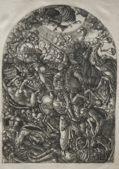 黙示録：聖ヨハネは4人のライダー、1546-1556を見る。 作： Jean Duvet
