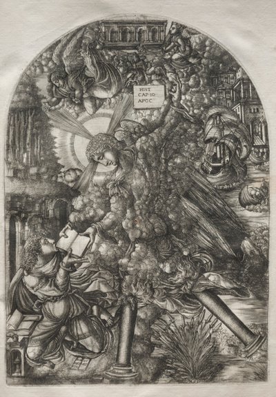 黙示録：天使はセントジョンに本を食べさせる、1546-1556。 作： Jean Duvet