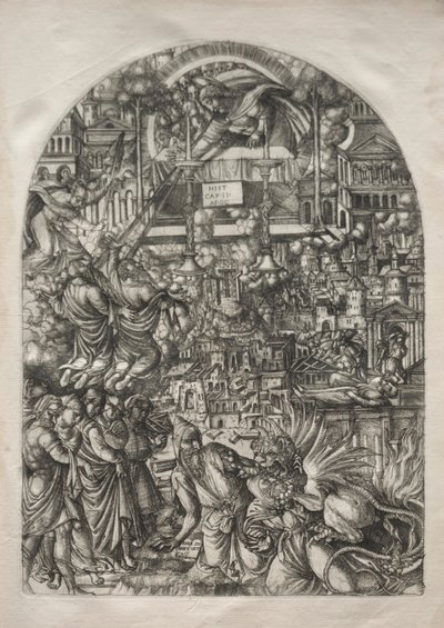黙示録：寺院の測定、1546-1556年。 作： Jean Duvet