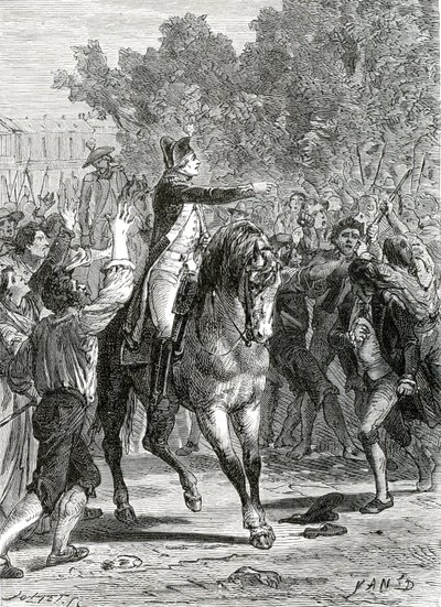 ラファイエット将軍、フランス革命 作： Jean Edouard (1824-99) Dargent