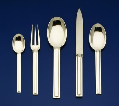 72ピースのフランスのカンヌパターンのシルバー食器サービス 作： Jean Elysée Puiforcat