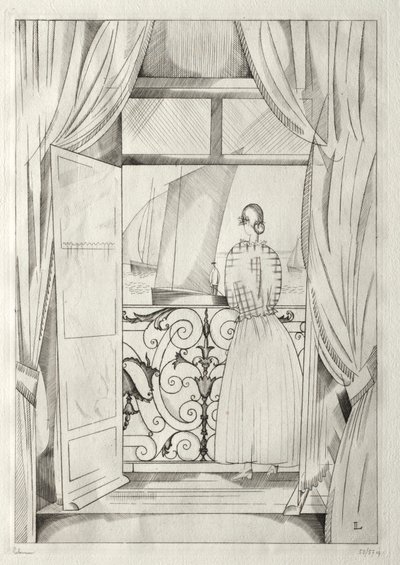 海の上のバルコニー 作： Jean Emile Laboureur