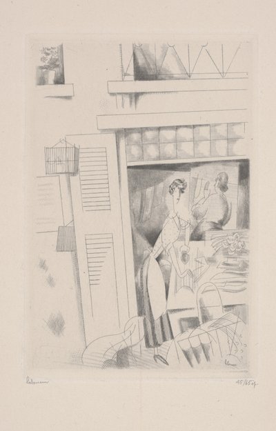 The Laundress 作： Jean Emile Laboureur