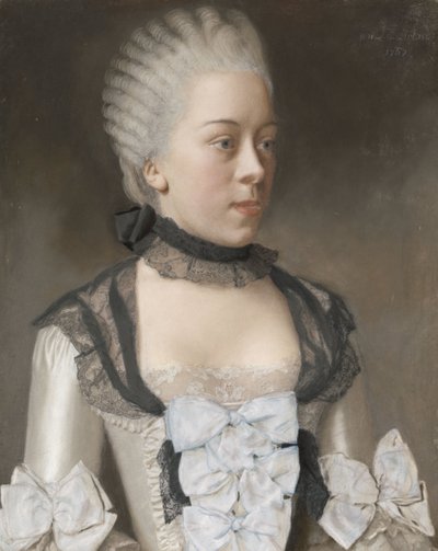 ヴィルヘルミナ・ヒレゴンダ・スカイト 作： Jean Etienne Liotard (signed by artist)