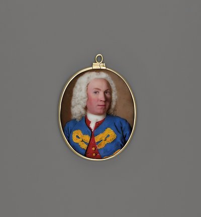 マーチモント伯爵のヒューと呼ばれる紳士（銅にエナメル 作： Jean Étienne Liotard