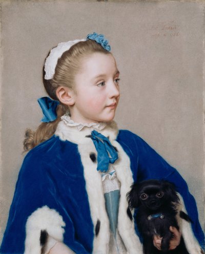 マリアフレデリケファンリーデアスローンアットセブン、1755-1756 作： Jean Étienne Liotard