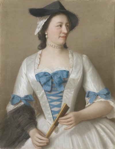 ジャンヌ＝エリザベス・セロンの肖像、レディ・タイレル Jeanne-Elisabeth Sellon (1705-1749), Lady Tyrell, echtgenote van Sir Charles Tyrell, 7de Baronet van Thornton (バッキンガムシャー) 作： Jean Étienne Liotard