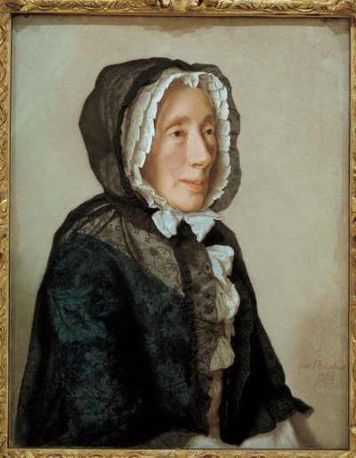 トロンシャン夫人の肖像。ジャン・エティエンヌ・リオタール（1702-1789）の絵 Ec.フォロー 作： Jean Étienne Liotard