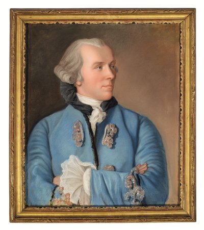 フィリベール・クレーマーの肖像（パステル、青い紙、キャンバスにマウント） 作： Jean Étienne Liotard