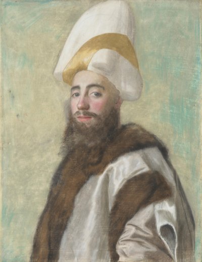 グランドヴィジエの肖像、c。 1740 作： Jean Étienne Liotard