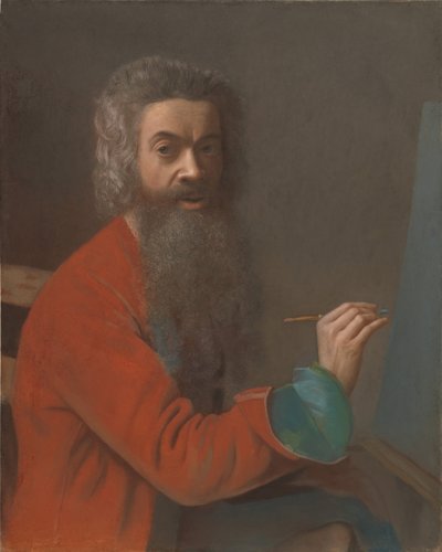 トルコの衣装を着た自画像 c. 1750年。 作： Jean Étienne Liotard