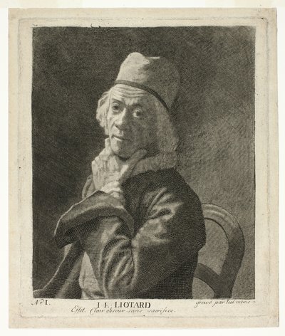 小さな自画像 作： Jean Étienne Liotard
