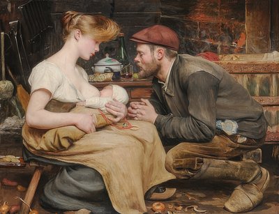 両親の幸せ。 1903 作： Jean Eugene Buland