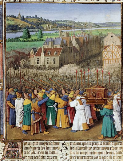 ジェリコの陥落、1465-70年頃 作： Jean Fouquet