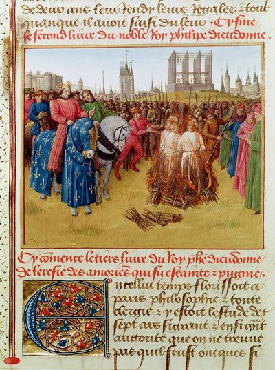 Fr 6465 f.236 1210年の異端者の賛辞（161701も参照） 作： Jean Fouquet