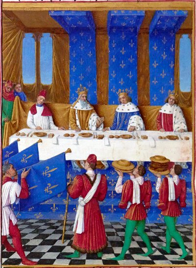 フランス語：シャルル5世賢者の宴 作： Jean Fouquet