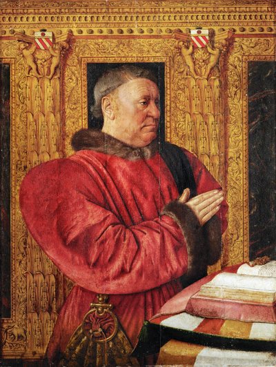 ギョーム・ジュヴネル・デ・ウルスはシャルル7世とルイ11世の下で宰相を務めた。 作： Jean Fouquet