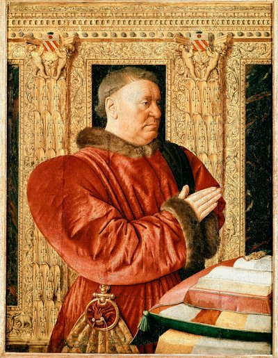 フランス法務大臣ギョーム・ジュヴネル・デ・ウルサンの肖像（絵画 作： Jean Fouquet