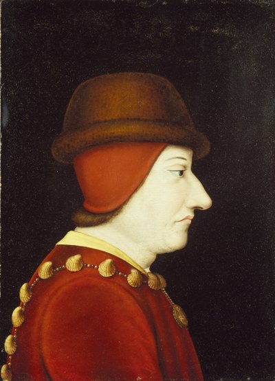 ルイ11世の肖像 作： Jean Fouquet