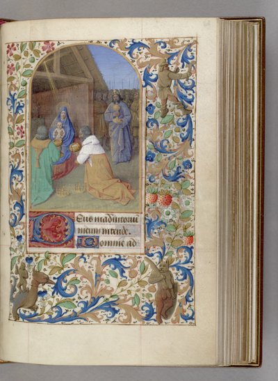 賢者の時間帳、1450-1499年の礼拝 作： Jean Fouquet