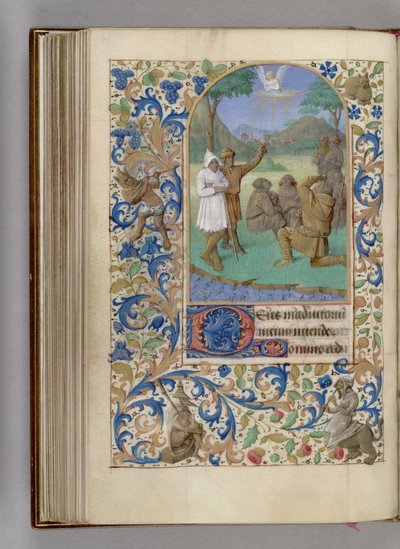 羊飼いの時間集、1450-1499年の受胎告知 作： Jean Fouquet
