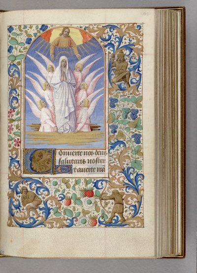 聖母時間帳の仮定、1450-1499 作： Jean Fouquet