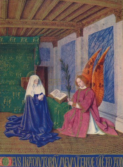 2回目の受胎告知、c1455、1939 作： Jean Fouquet