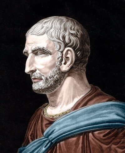 Lucius Junius Brutusの肖像 - Lucius Iunius Brutus (紀元前509-545) - 伝説的なローマ共和国の創始者 - ジャン・フランソワ・ジャニネ（1752-1814）によるエングレーヴィング 作： Jean Francois (after) Janinet