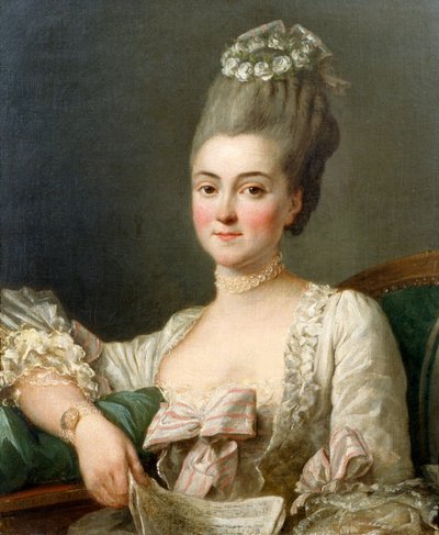 楽譜を持つ女性の肖像 作： Jean Francois Colson
