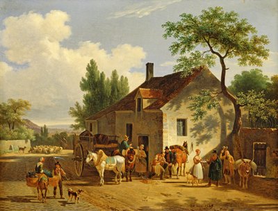 1839年の村の眺め 作： Jean Francois Demay