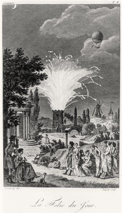 チボリ公園の花火大会、1826年頃 作： Jean Francois Garneray