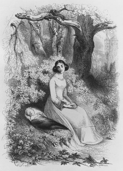 ヘロワーズとアストロラビウス、「レトル・ド・ヘロワーズとダベラード」のイラスト、1839 作： Jean Francois Gigoux