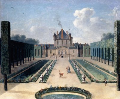 ムソー城とその庭園の景色 作： Jean Francois Hue