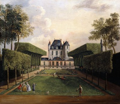 ムソー城とその庭園の景色 作： Jean Francois Hue