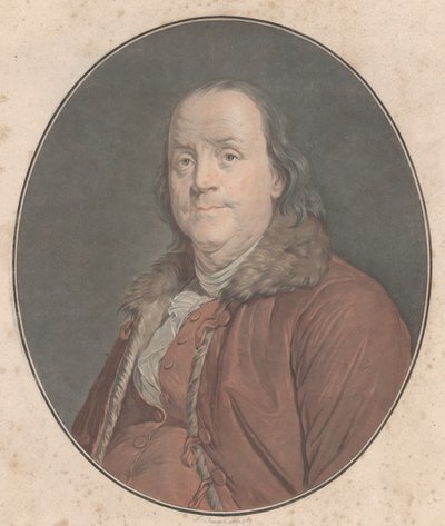 ベンジャミン・フランクリン、1789年 作： Jean Francois Janinet