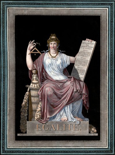 Equality - Jean Francois (Jean-Francois) Janinet (1752-1814) の彫刻 - Allegorie de l