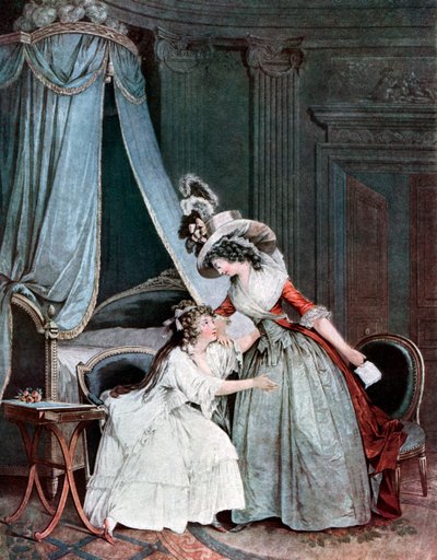 LIndiscretion、18世紀または19世紀1905年。 作： Jean Francois Janinet