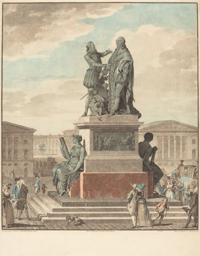 王のために建てるモニュメントのプロジェクト（1790年 作： Jean Francois Janinet