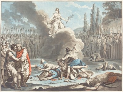 1783年、ホラティとクラティの戦闘。 作： Jean Francois Janinet