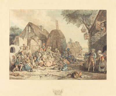 1774年の「収穫人の昼食」。 作： Jean Francois Janinet