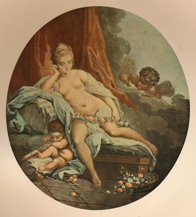 Venus en Reflexion、Venus in Thought、c1785、1913 作： Jean Francois Janinet