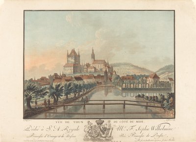 コート・デュ・ミディからのトゥーンの眺め（1776年頃）。 作： Jean Francois Janinet