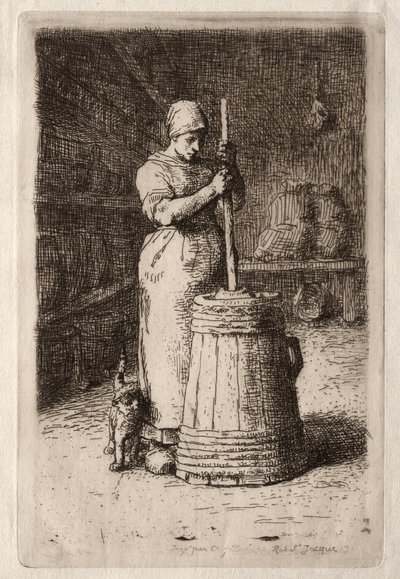 かくれんぼする女 作： Jean Francois Millet